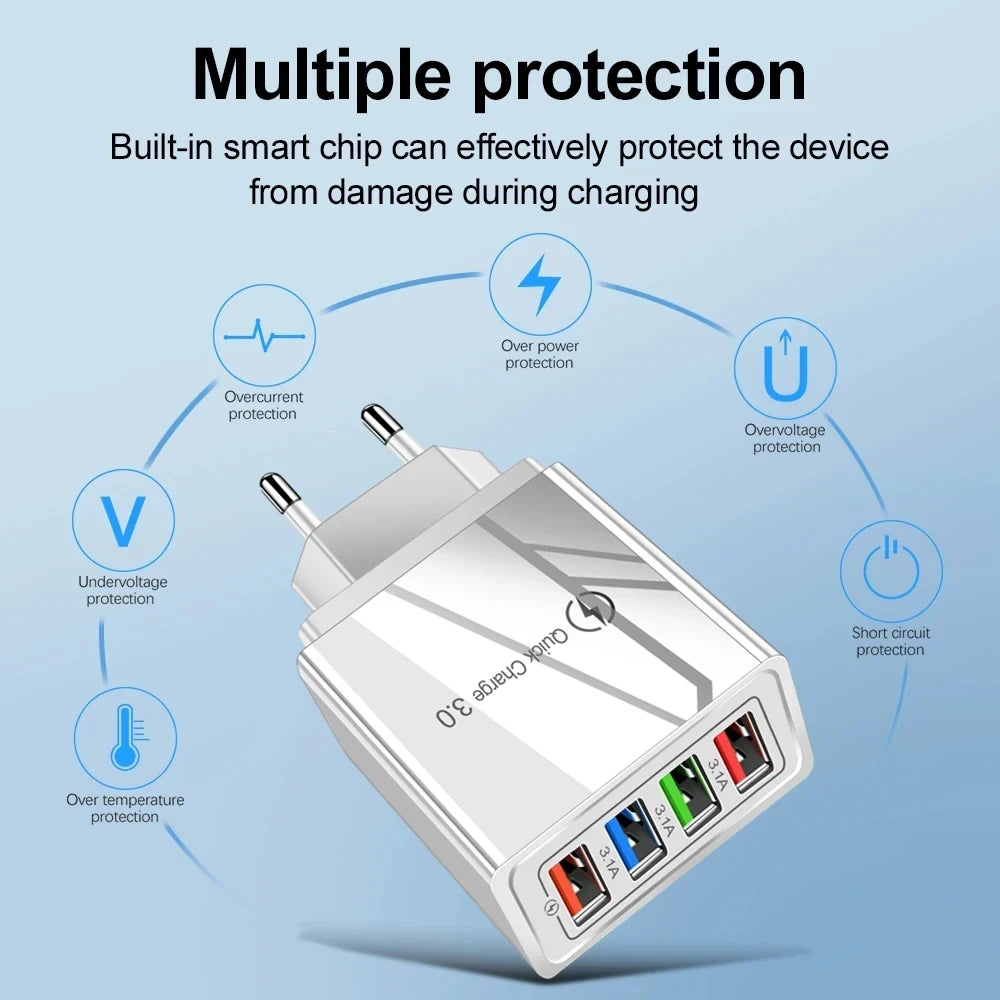 Multi Port Quick Wall Charger